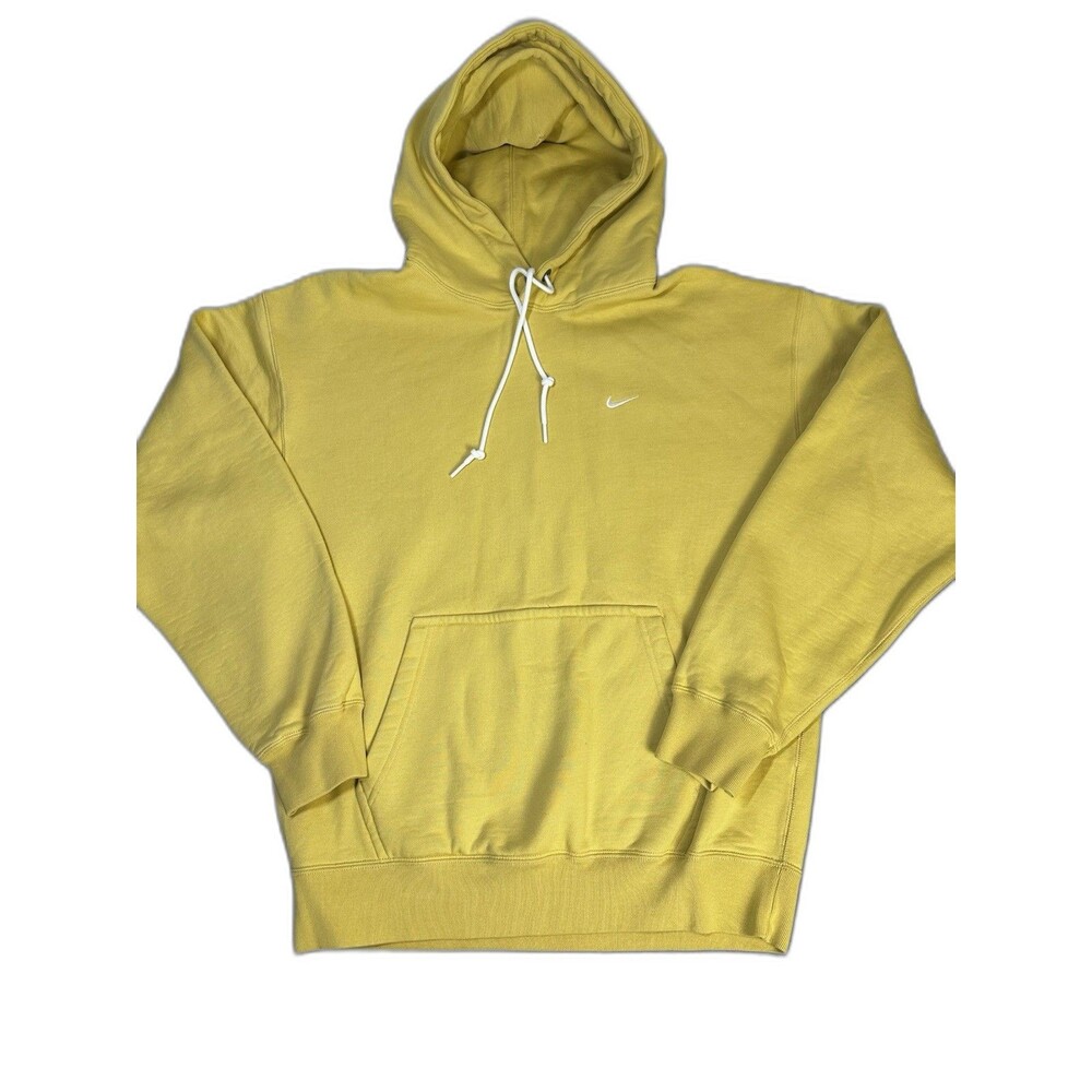 Nike Yellow Hoodie Embroidered Swoosh Medium (Runs XL) See Measurements
